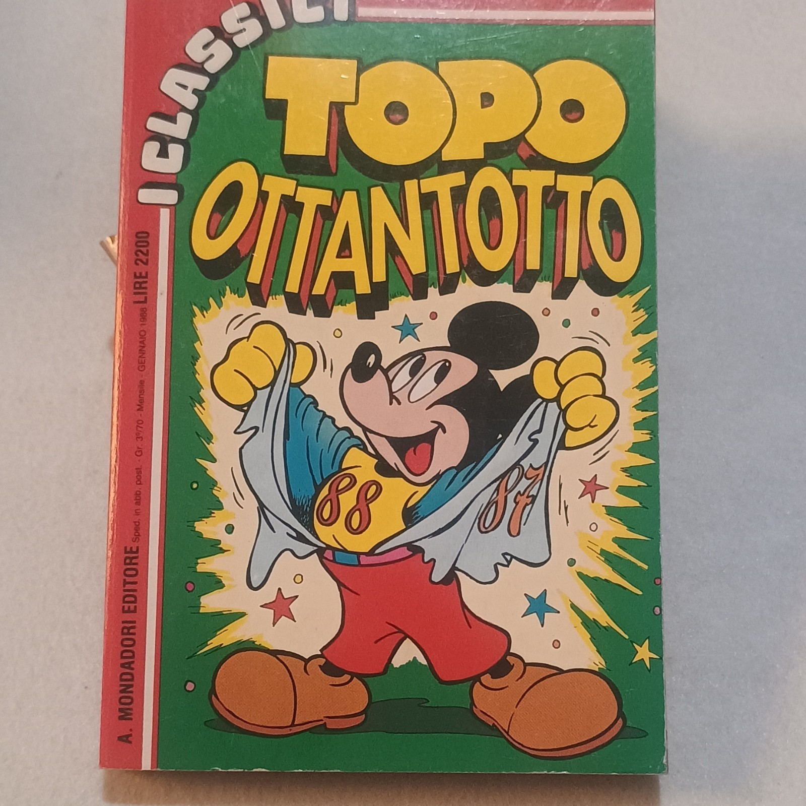 Disney I Classici Topo Ottantotto n. 134 1988 Mondadori Calendario