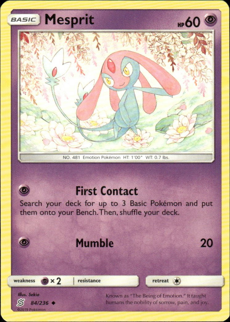 Mesprit SM - Unified Minds 84/236 Uncommon Pokémon — English NM