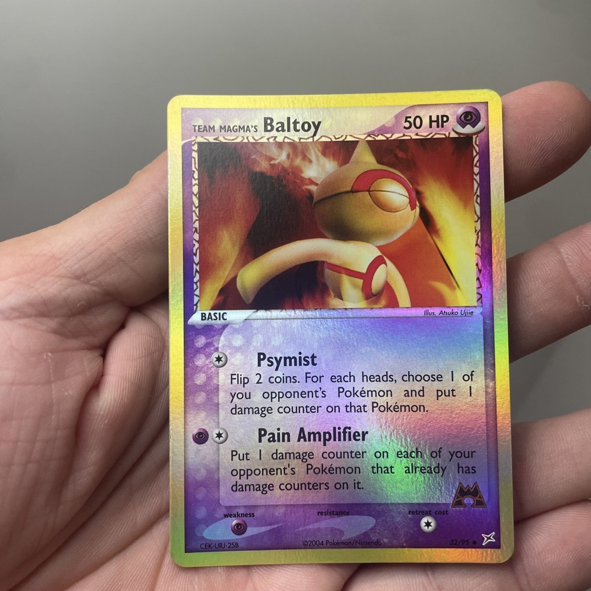 Team Magma's Baltoy 32/95 Ex Team Magma vs Team Aqua Reverse Holo Pokémon TCG NM