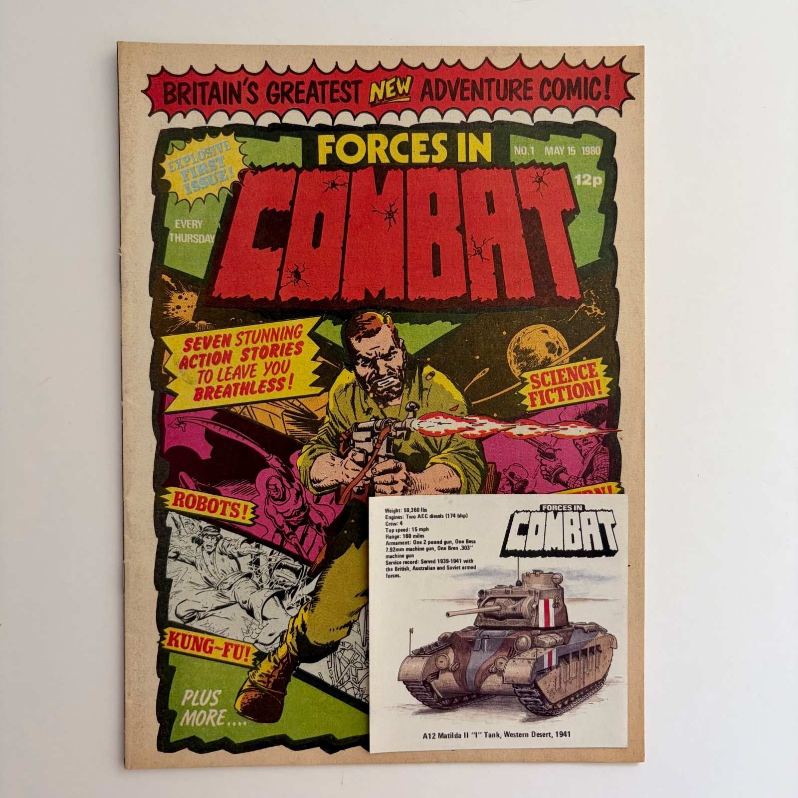 Marvel Forces in Combat - Issue 1 - 1980 - Marvel UK Weekly Comic With Free Gift