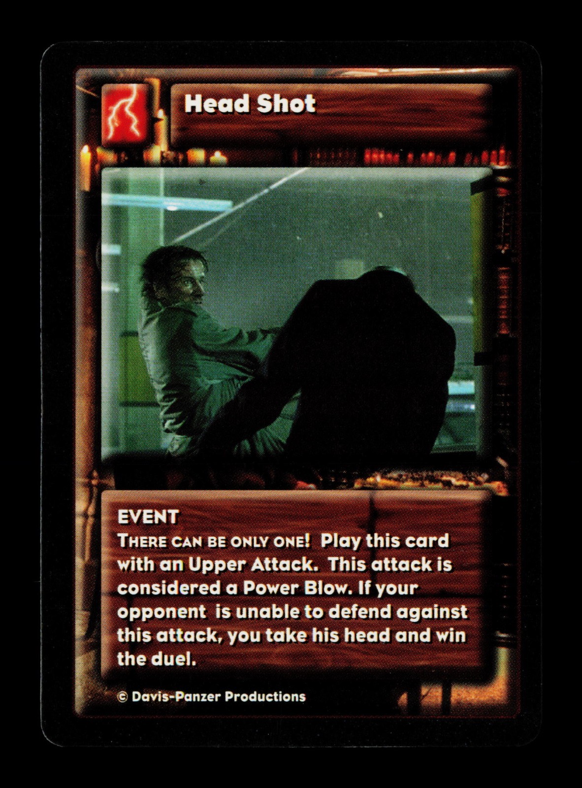 Head Shot Davis-Panzer Productions Highlander Swordmaster Trading Card CC