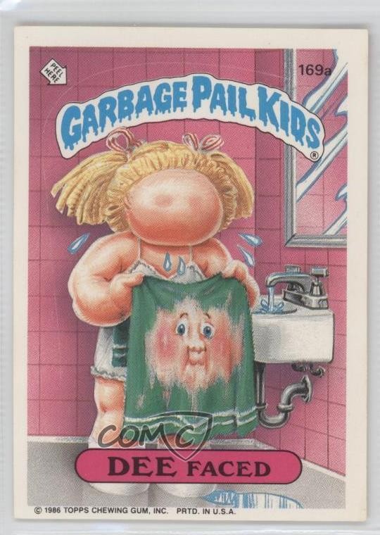 1986 Topps Garbage Pail Kids Series 5 Dee Faced (thumb puzzle back) #169a 1s7