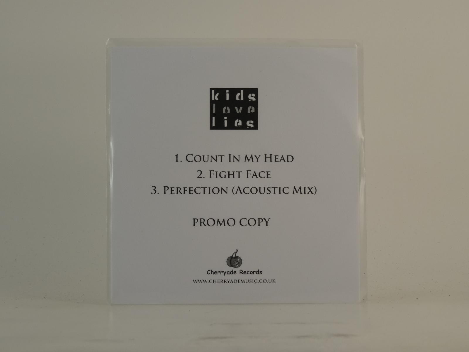 KIDS LOVE LIES COUNT IN MY HEAD (E31) 3 Track Promo CD Single plus White Sleeve 
