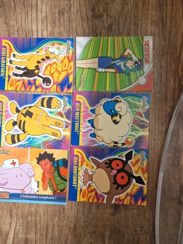 Lot de 6 cartes topps pokemon