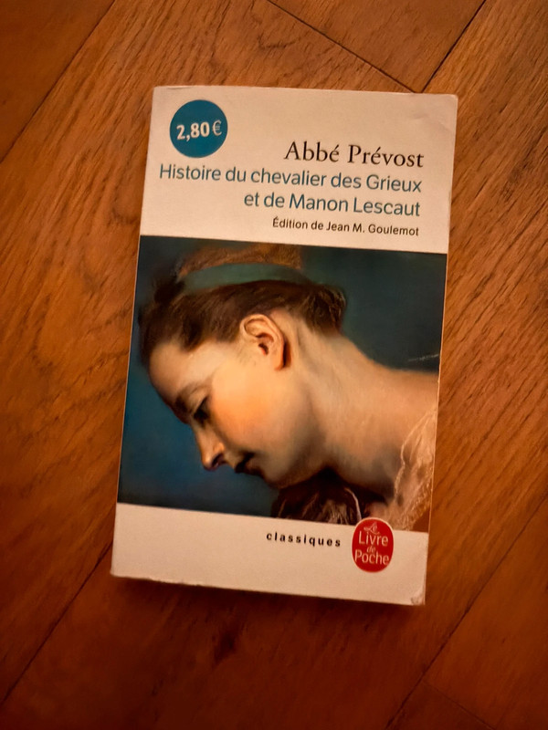 Livre Abbé Prévost histoire du chevalier, des Grieux et de Manon Lescaut