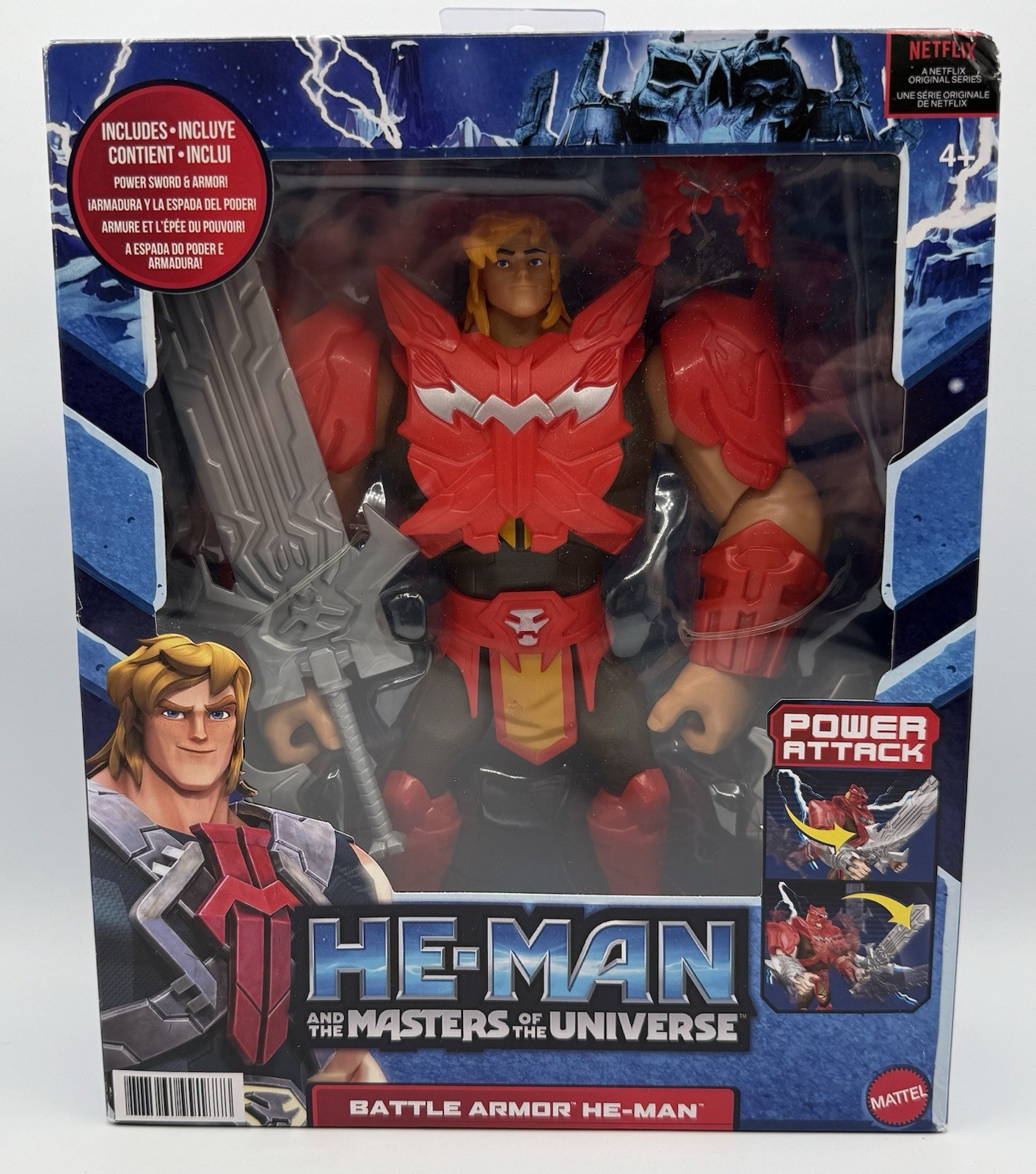 Masters Of The Universe Battle Armor He-Man Action Figure Power Sword & Armor