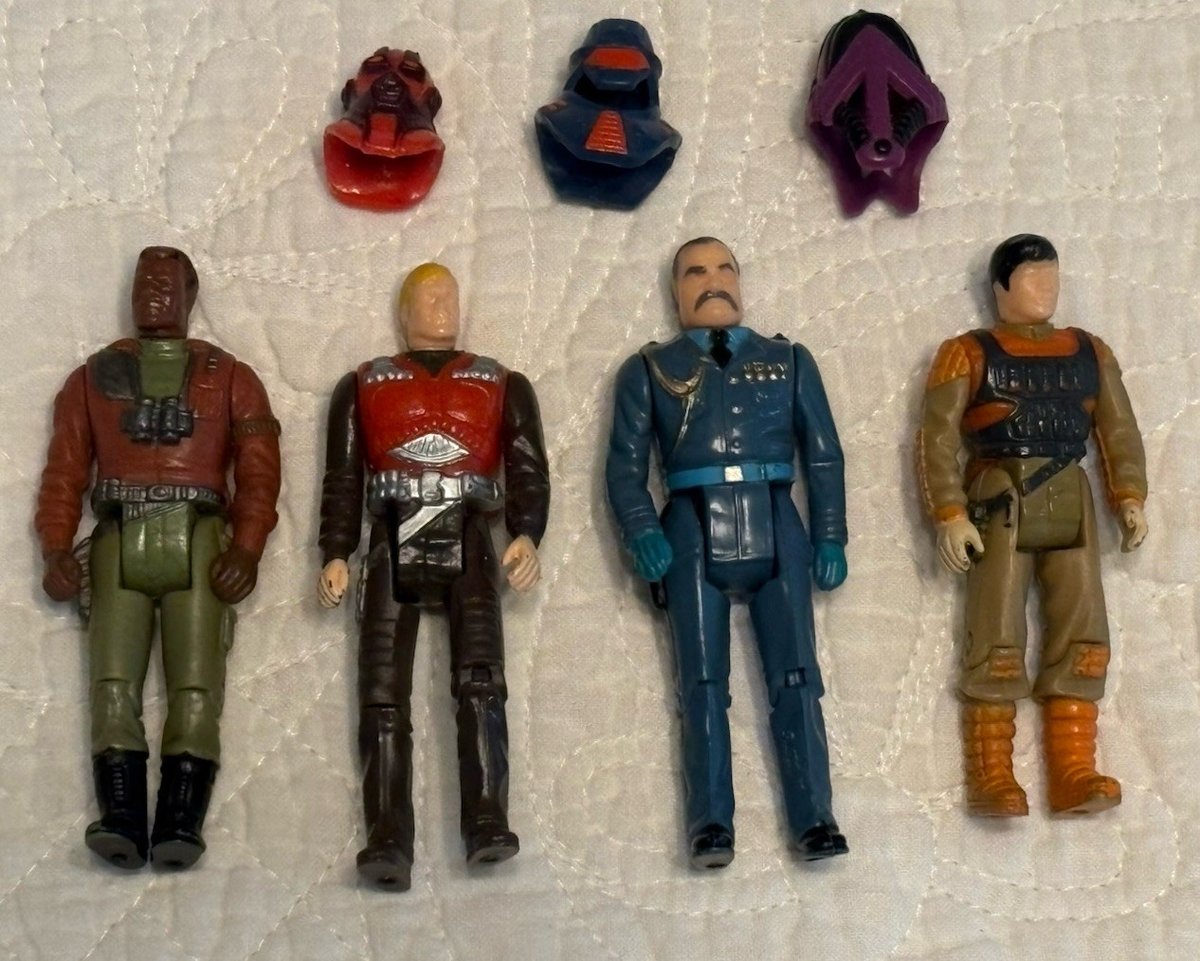 M.A.S.K. vintage anni 80 Lotto 4 action figure con 3 caschi