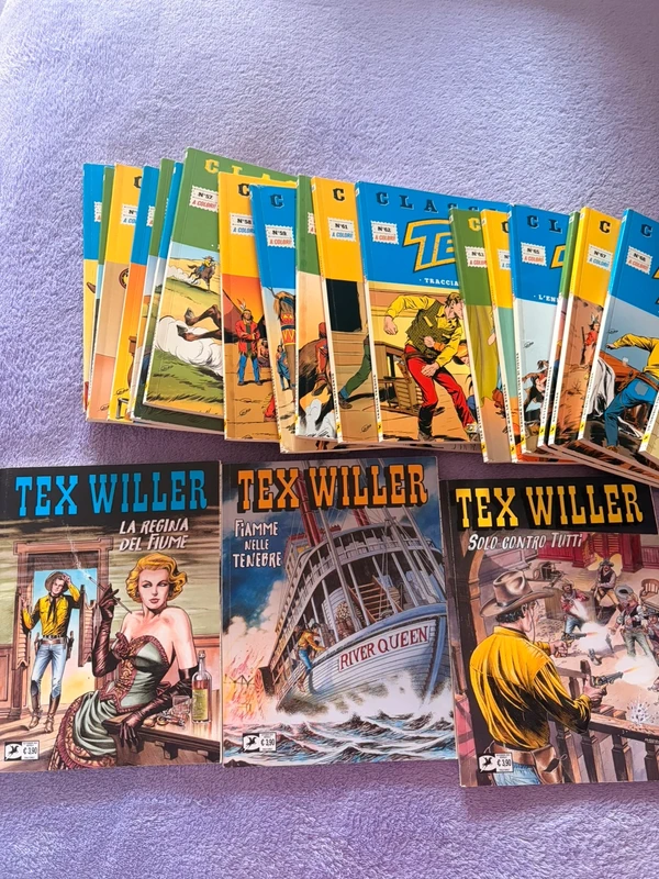 Lotto 73 fumetti tex a colori e in bianco e nero