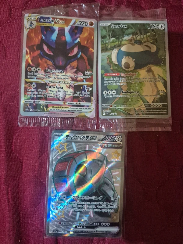 Lotto carte Pokémon – Lucario Vastro + Snorlax + SSR giapponese -Leggere Descrizione-
