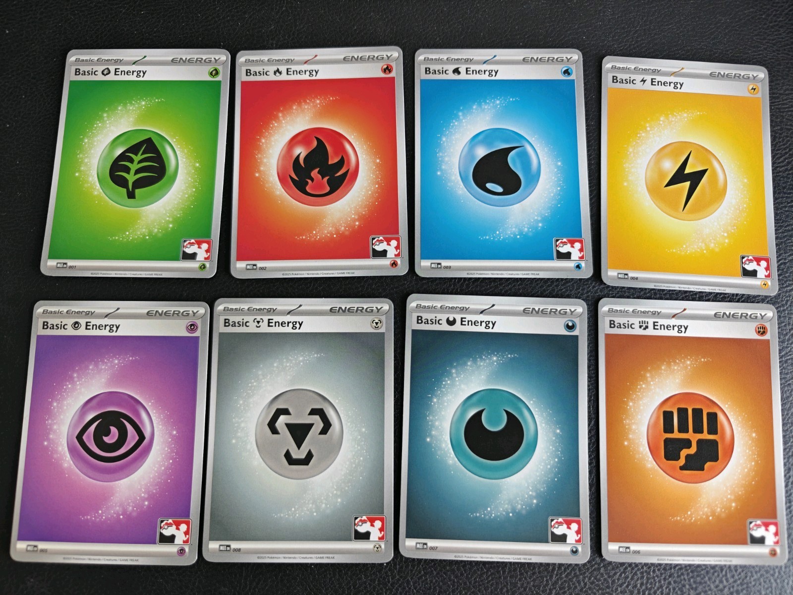 Pokémon TCG - Energy Set MEE 001-008 Non Holo Play Stamped Prize Pack Series 9