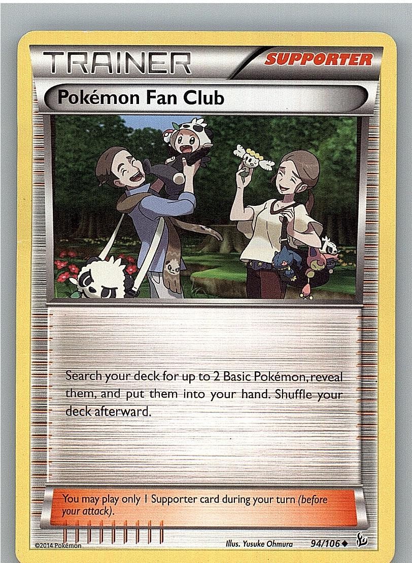 Pokemon Fan Club 94/106 Uncommon Flashfire Pokemon Lightly Played