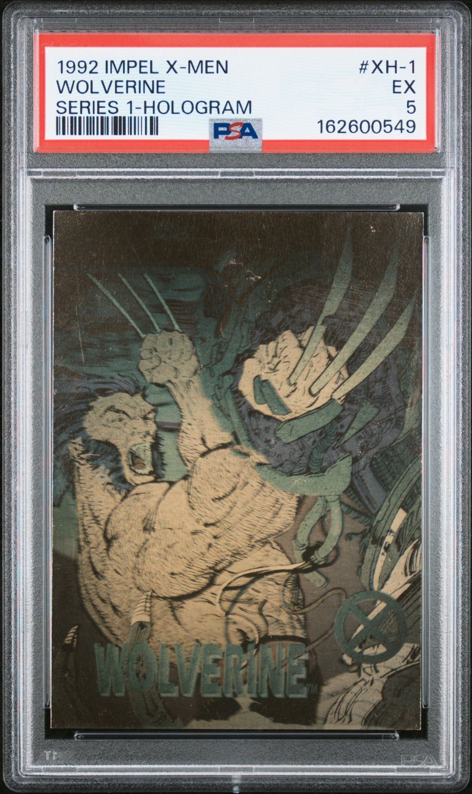 IMPEL X-MEN 1992 SERIE 1-OLOGRAMMA XH-1 WOLVERINE PSA 5