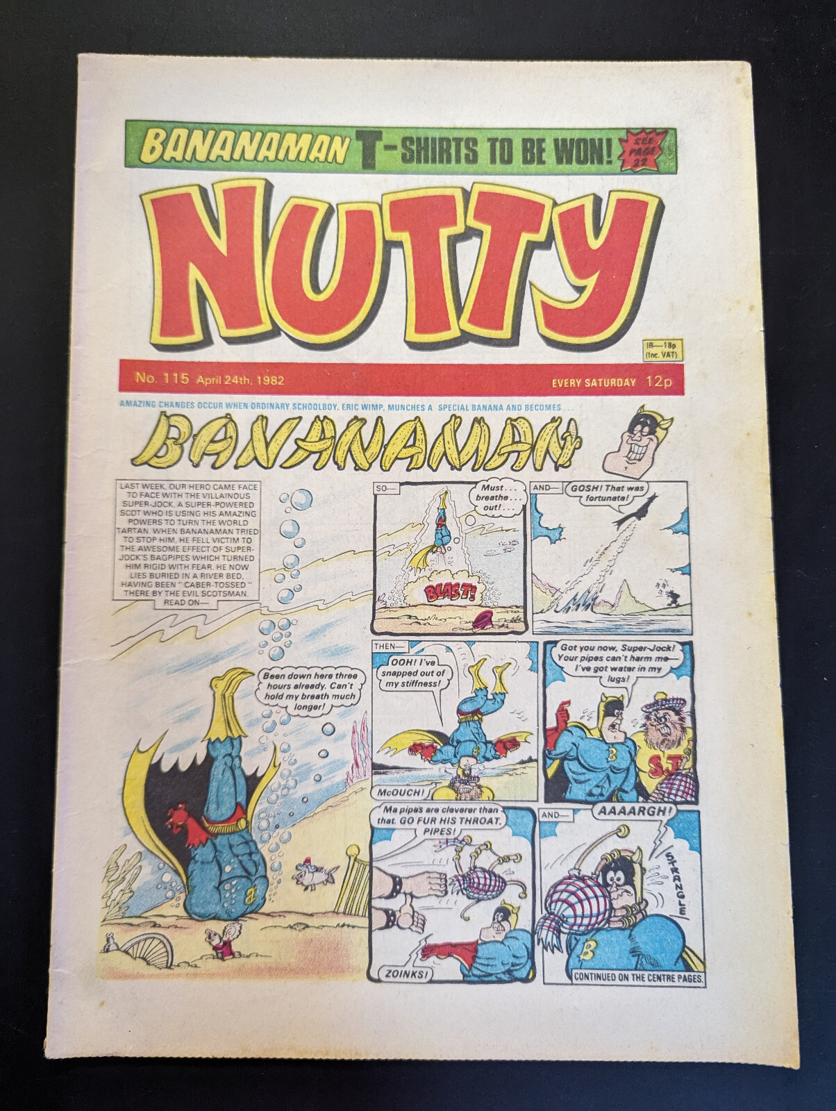 Nutty Comic No 115, April 24th 1982, Bananaman.