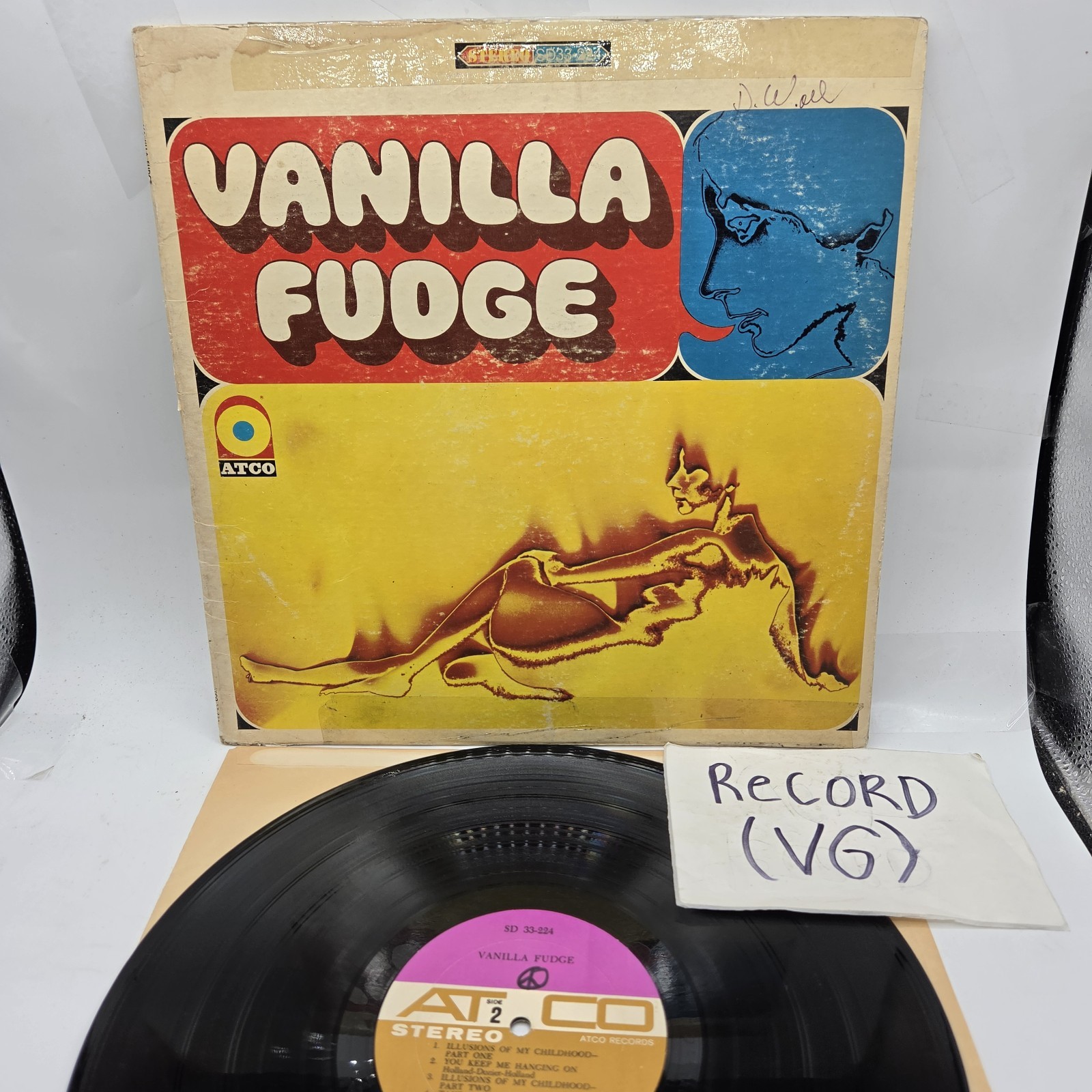 Vanilla Fudge Self Titled Vinyl Lp 1967 ATCO Records SD-33-224 First Pressing VG
