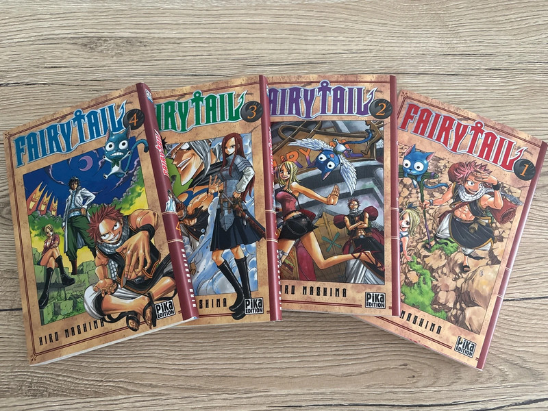 Lot des 4 mangas « Fairy Tail » 1 à 4