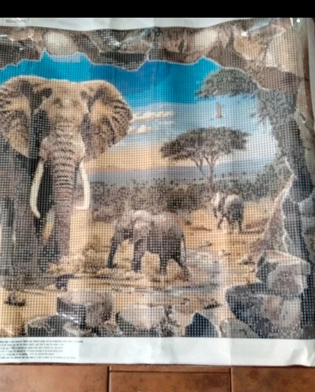 Diamant painting éléphants