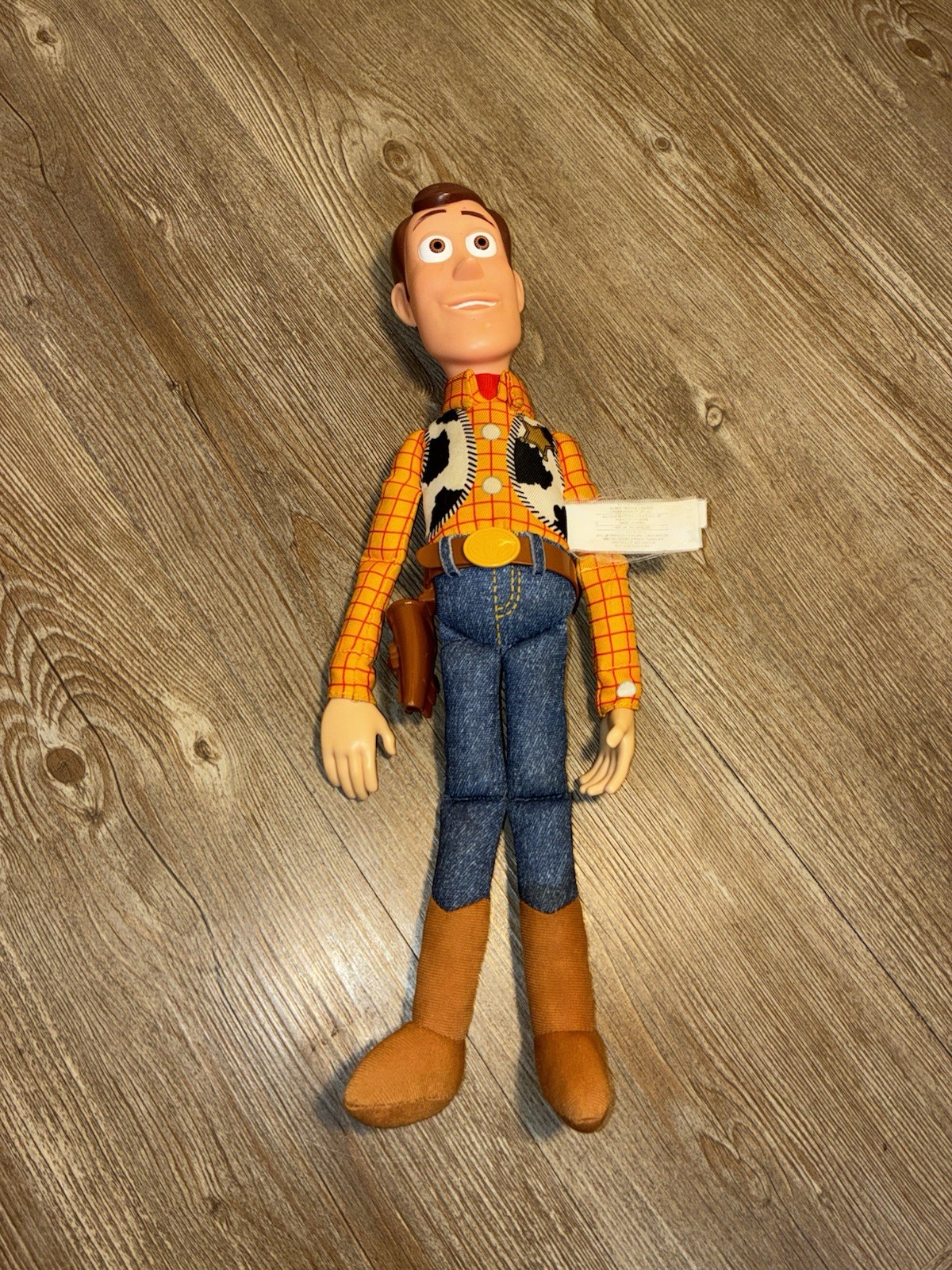 Toy Story Talking Woody Doll Plastic Head Soft & Huggable Body Thinkway No Hat