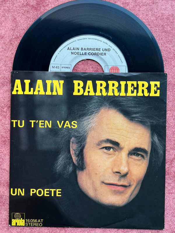 Alain Barriere: Tu T'en Vas - Vinyl 7"