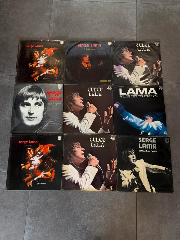 Lot de 9 vinyles Serge lama 33tours