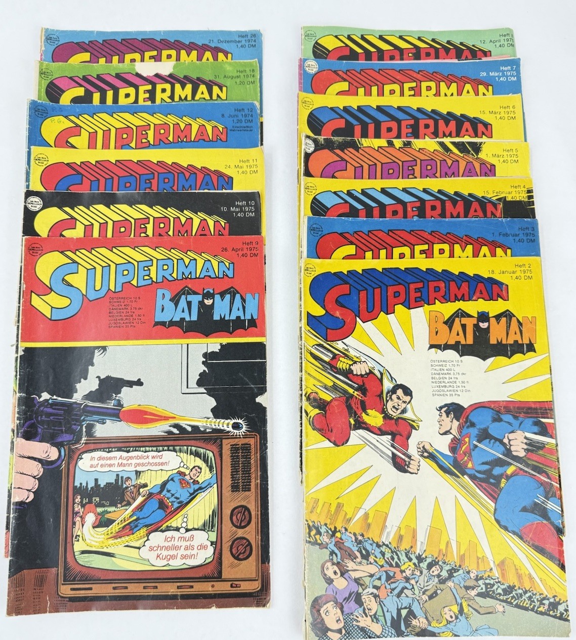 T38 Superman/Bat Man riviste - fascicolo 2-12,18,26 del 1974/1975 A1