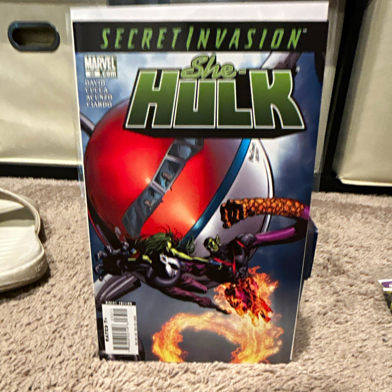 Copertina Marvel Secret Invasion She-Hulk Comic-Peter David-Mike Deodato