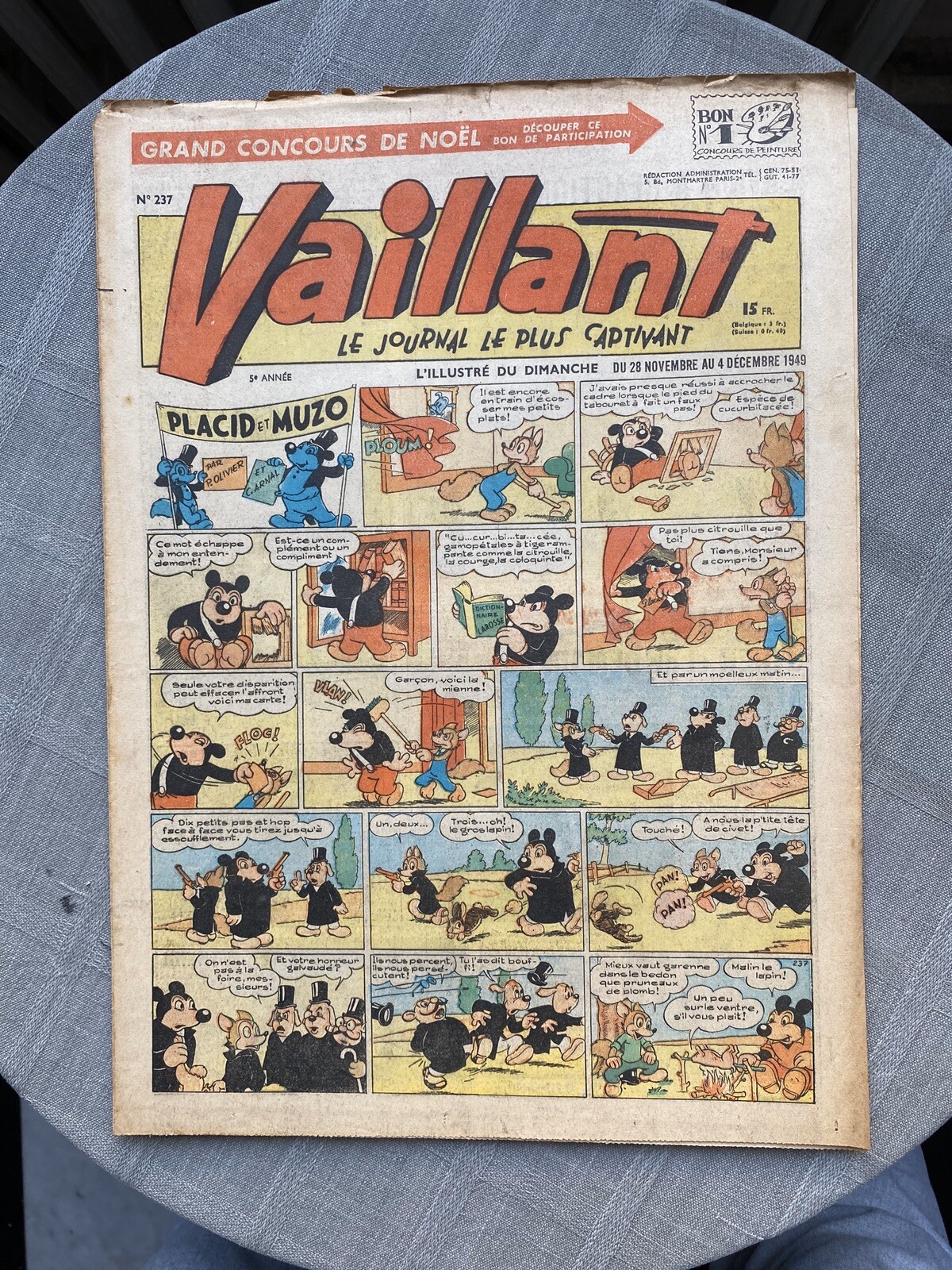 Vaillant Il Giornale Più Coinvolgente N°237 1949 Buone Condizioni