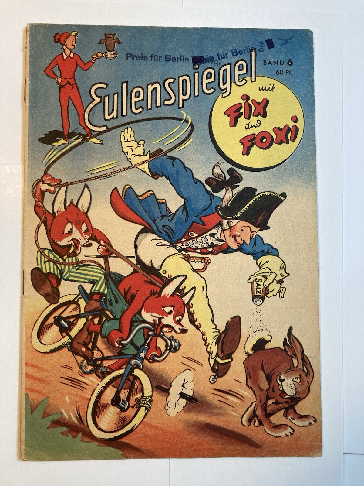 Fix e Foxi libretto originale n.6 il primo FIX E FOXI dal 1953 Kauka specchio gufo