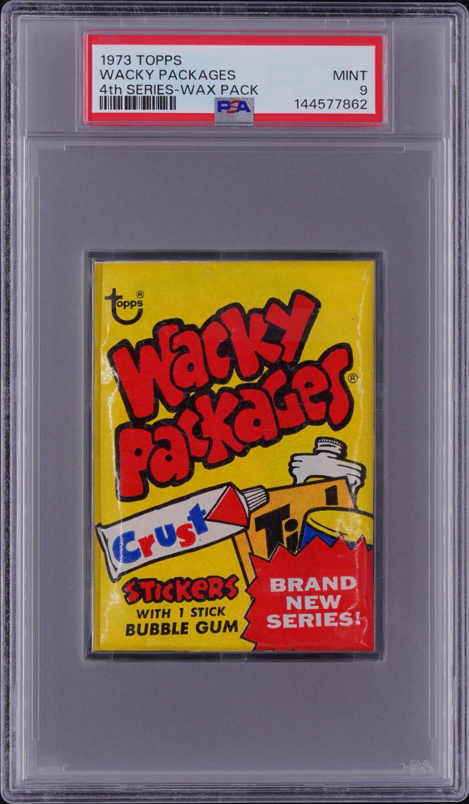 1973 Topps Wacky Packages 4th Series Wax Pack PSA 9
