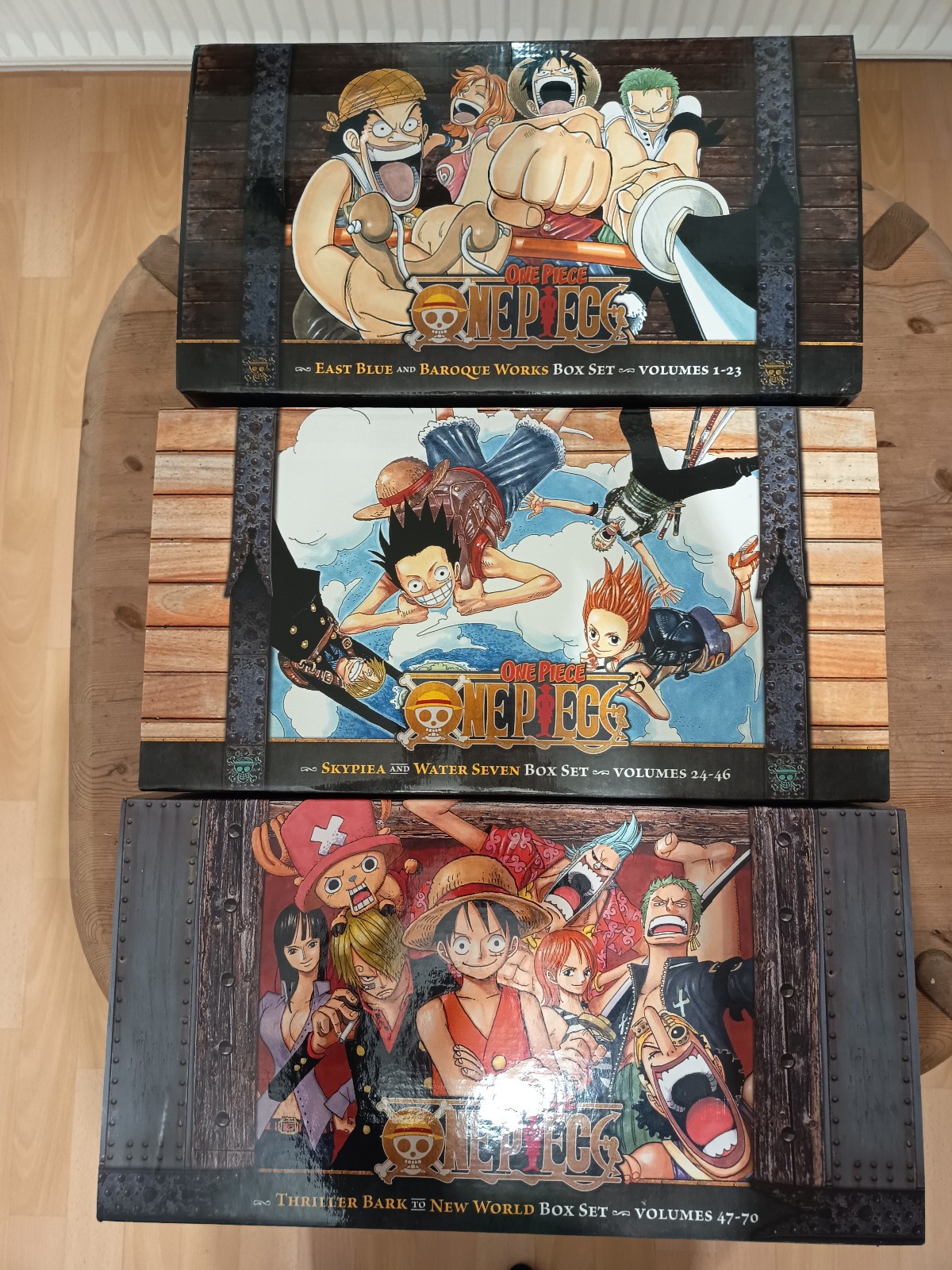 One Piece Manga Box Set 1-3 Volumi 1-70 Eiichiro Oda Inglese Viz Media Lotto