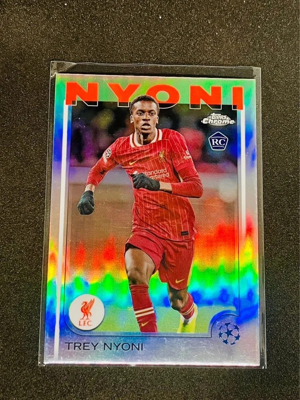 2024-25 Topps Chrome Uefa UCC - Trey Nyoni Liverpool Refractor Rookie Card RC