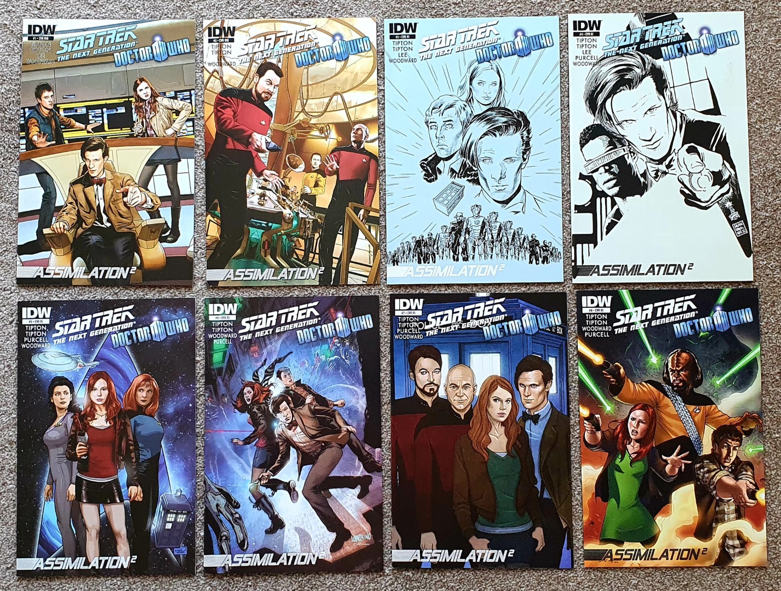 Star Trek The Next Generation Doctor Who Full Set of 8 Retailer Incentive -  IDW