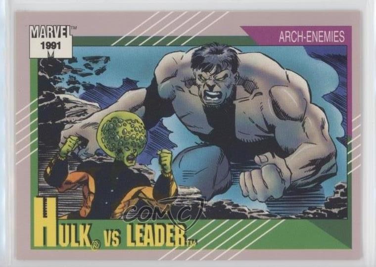 1991 Impel Marvel Universe Serie II Arch-Nemies vs Leader Hulk #119 00em