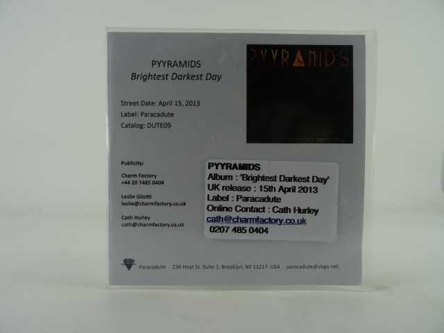 PYYRAMIDS BRIGHTEST DARKEST DAY (451) 11 Track Promo CD Album including Picture 