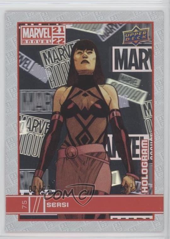2021-22 Upper Deck Marvel ologramma annuale 2/22 Sersi #75 0zp1