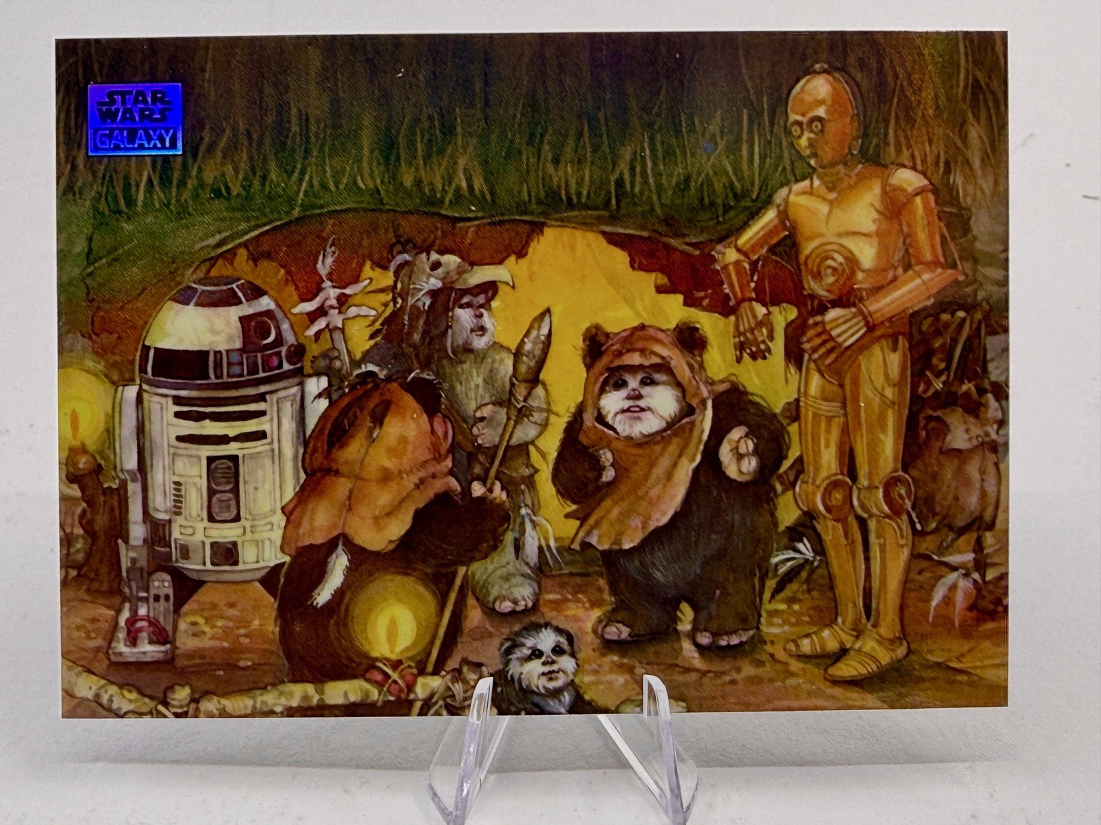 2025 Topps Star Wars Chrome Galaxy Refractor The Ewoks Join the Fight #28