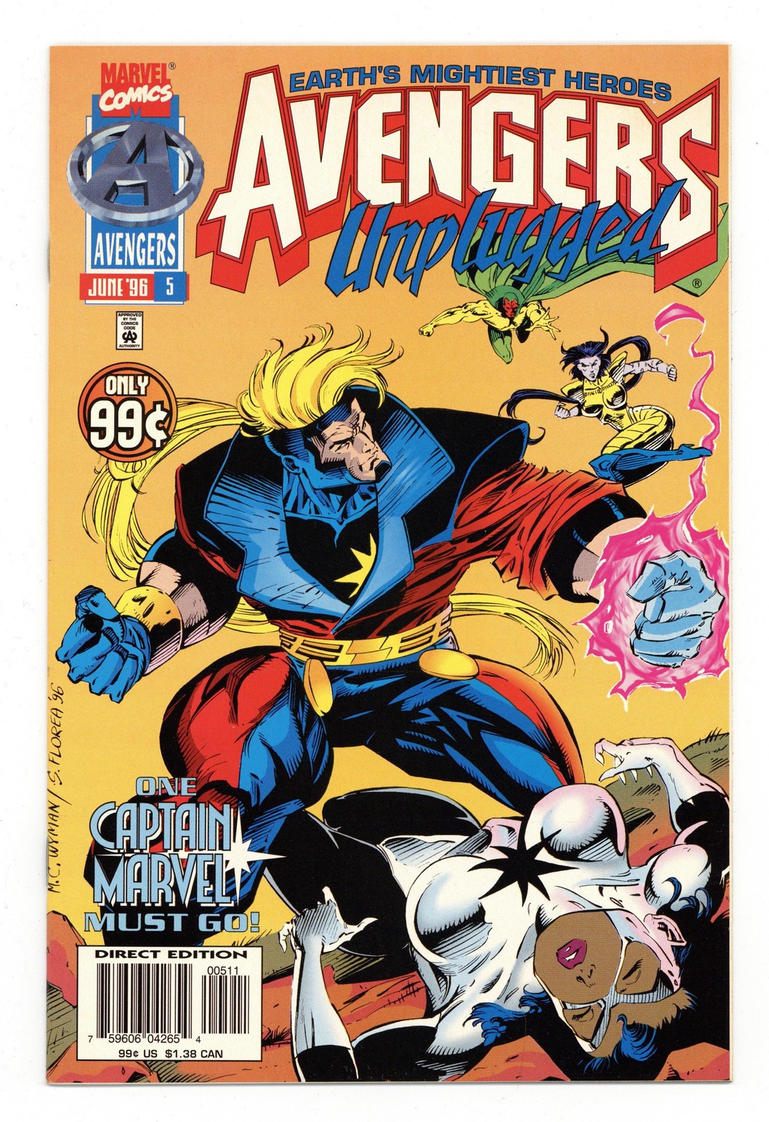 Avengers Unplugged #5 VF- 7.5 1996 1° Monica Rambeau come fotone