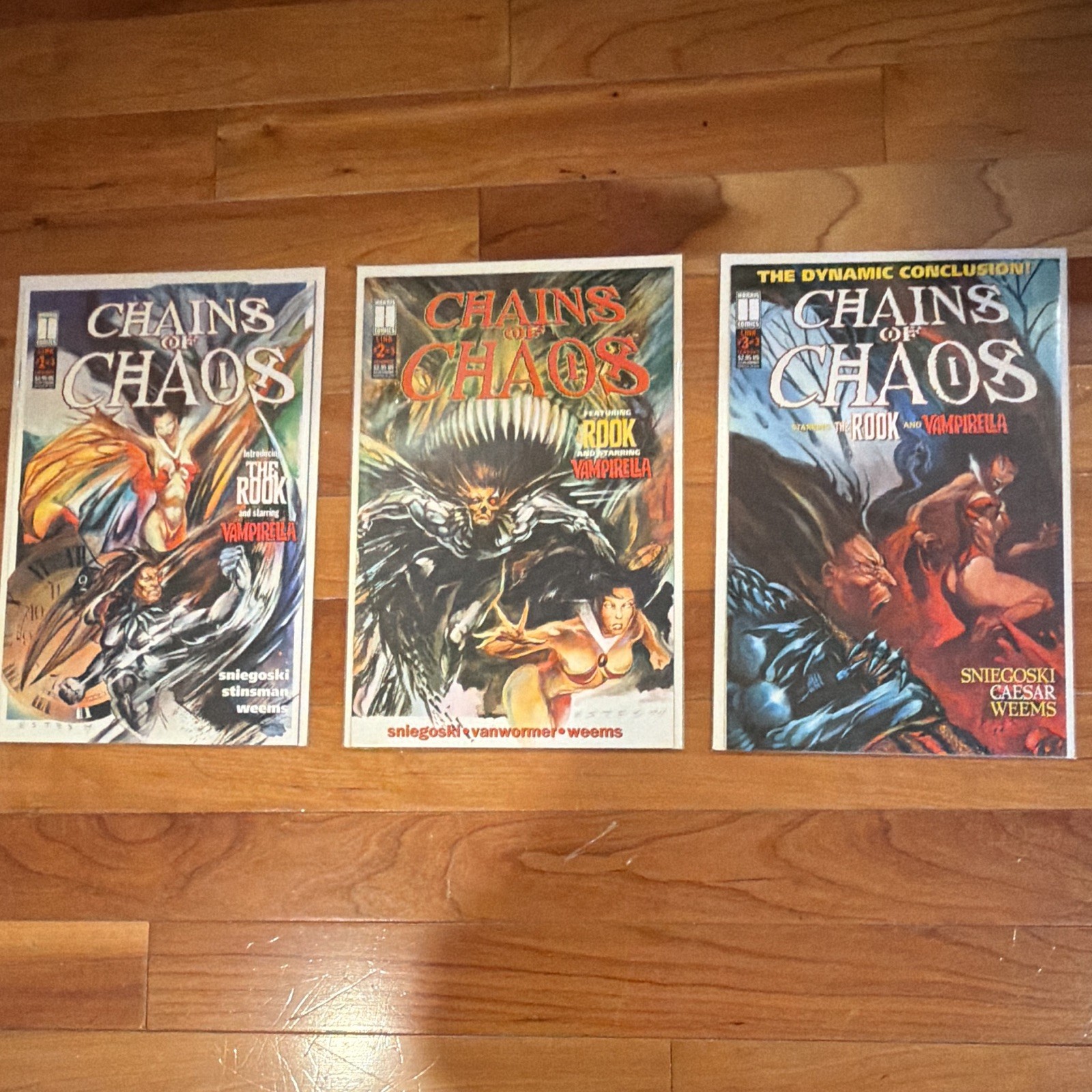 Vampirella/The Rook Chains of Chaos #1-3 Harris Comics 1994 Comic Book Lot