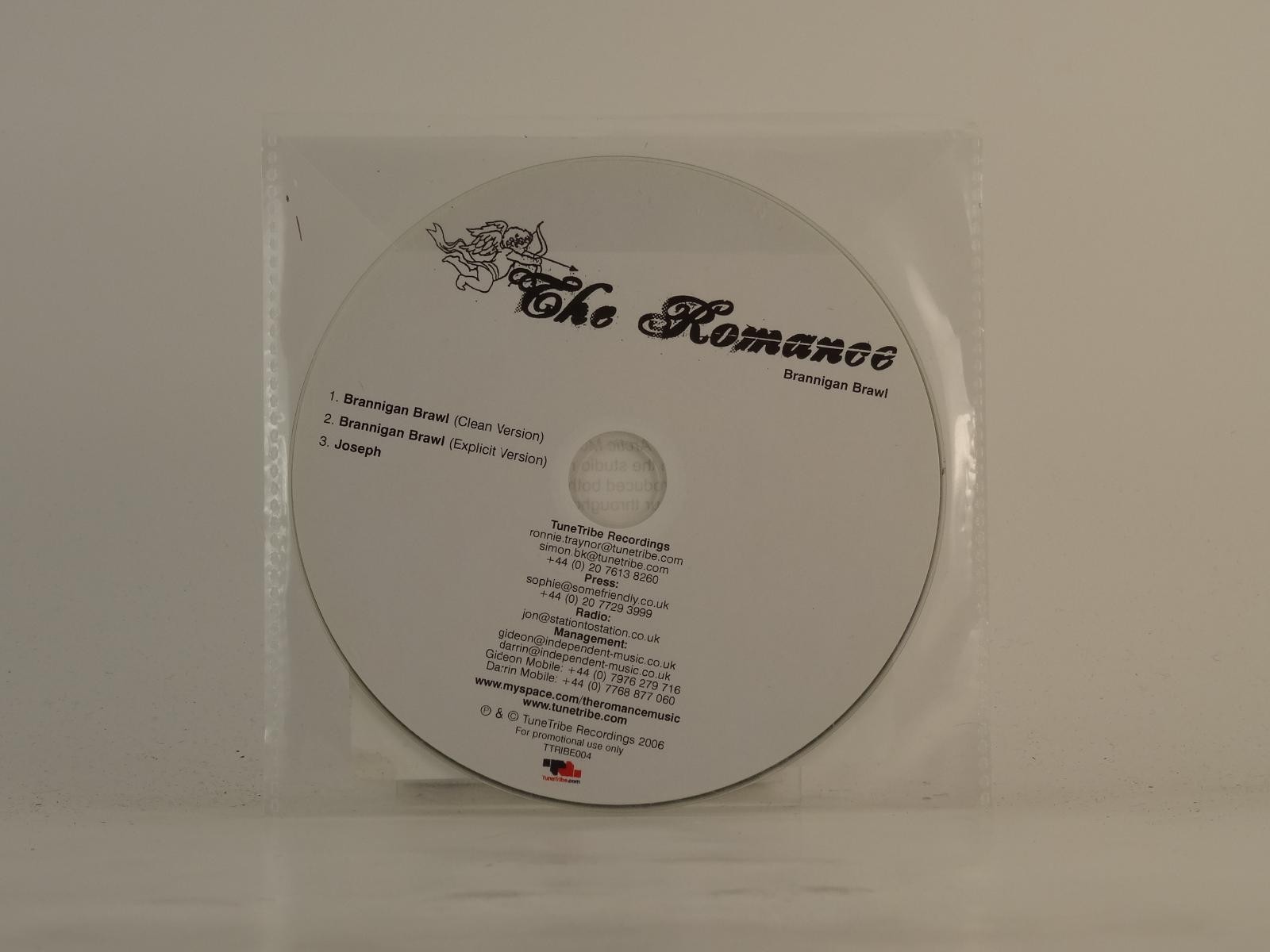 THE ROMANCE BRANNIGAN BRAWL (D80) 3 Track Promo CD Single plus Plastic Sleeve TU