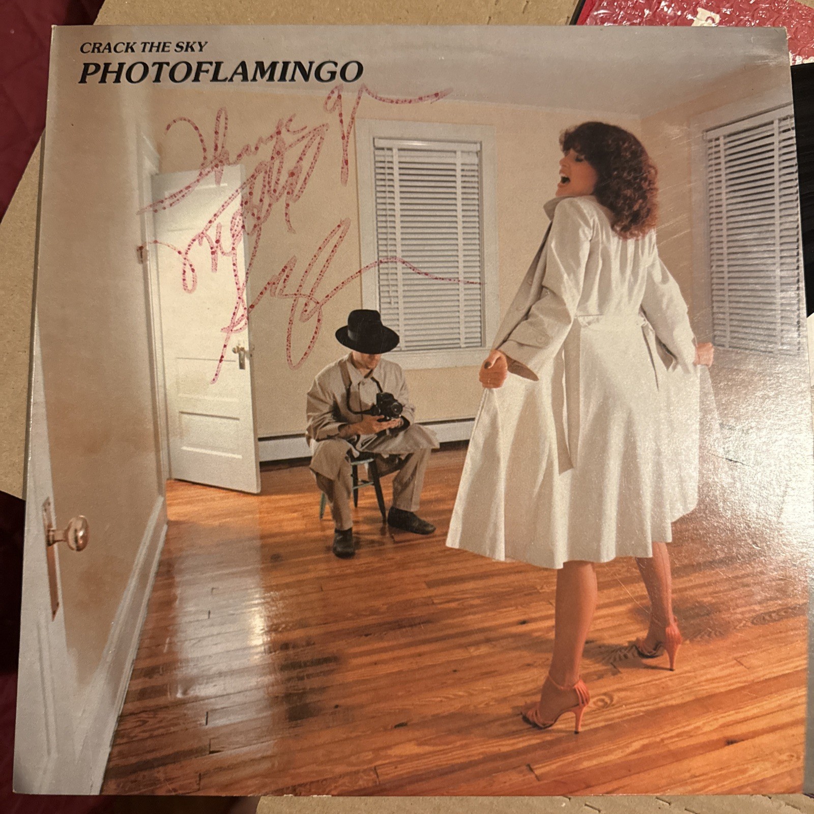 Crack The Sky - Photoflamingo Vinyl LP Record 1981 Lifesong Rock Promo Signed NM