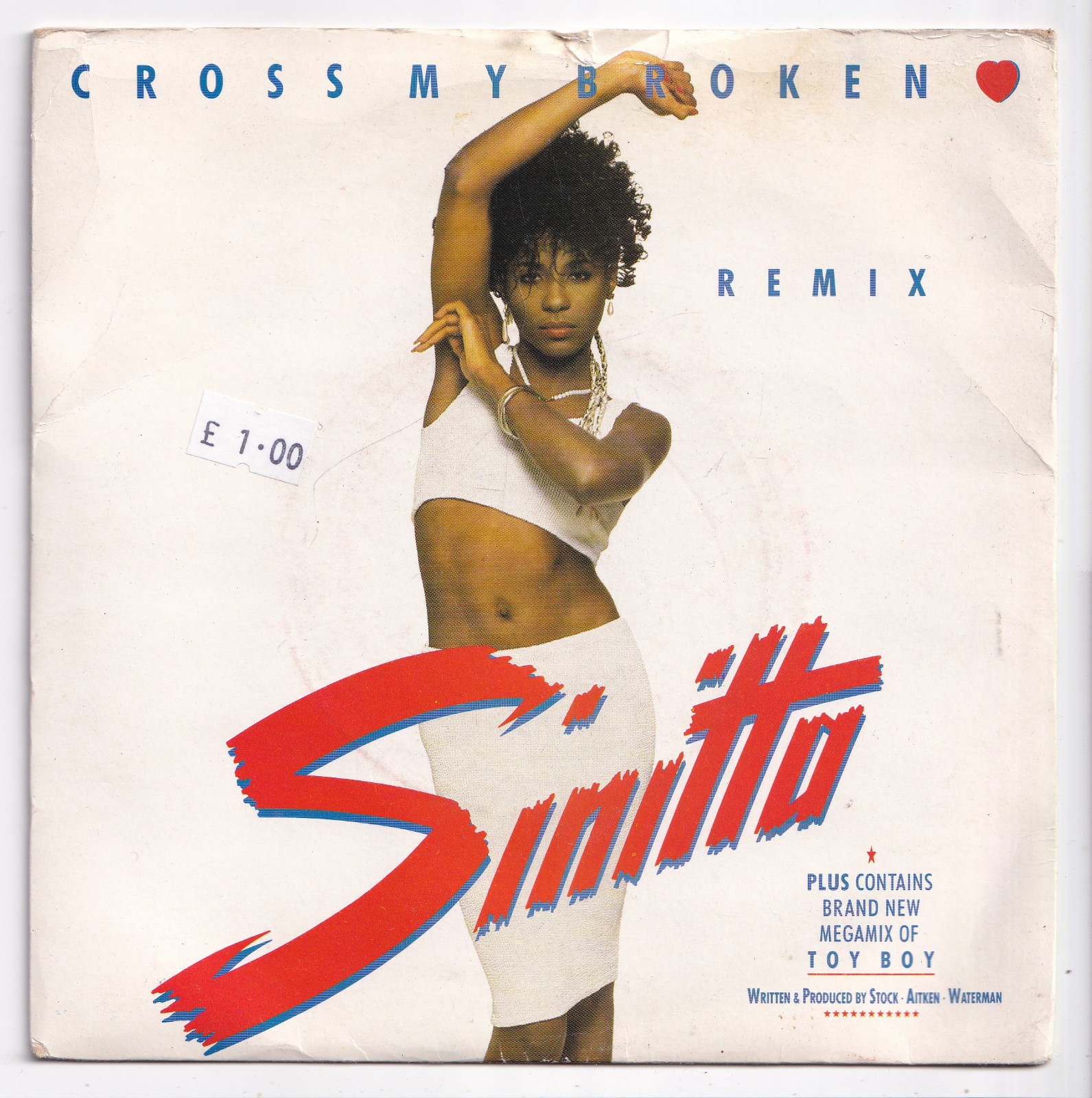 (AR664) Sinitta, Cross My Broken Heart - 7 inch SLEEVE ONLY