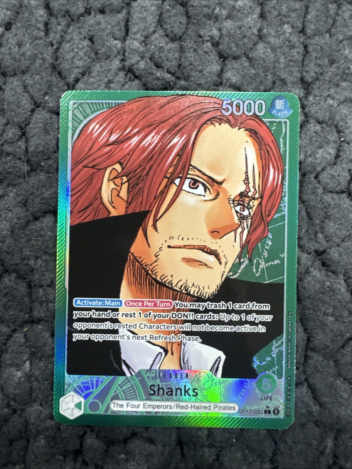 Shanks (Alternate Art) OP17-020 Leader One Piece Card English Mint