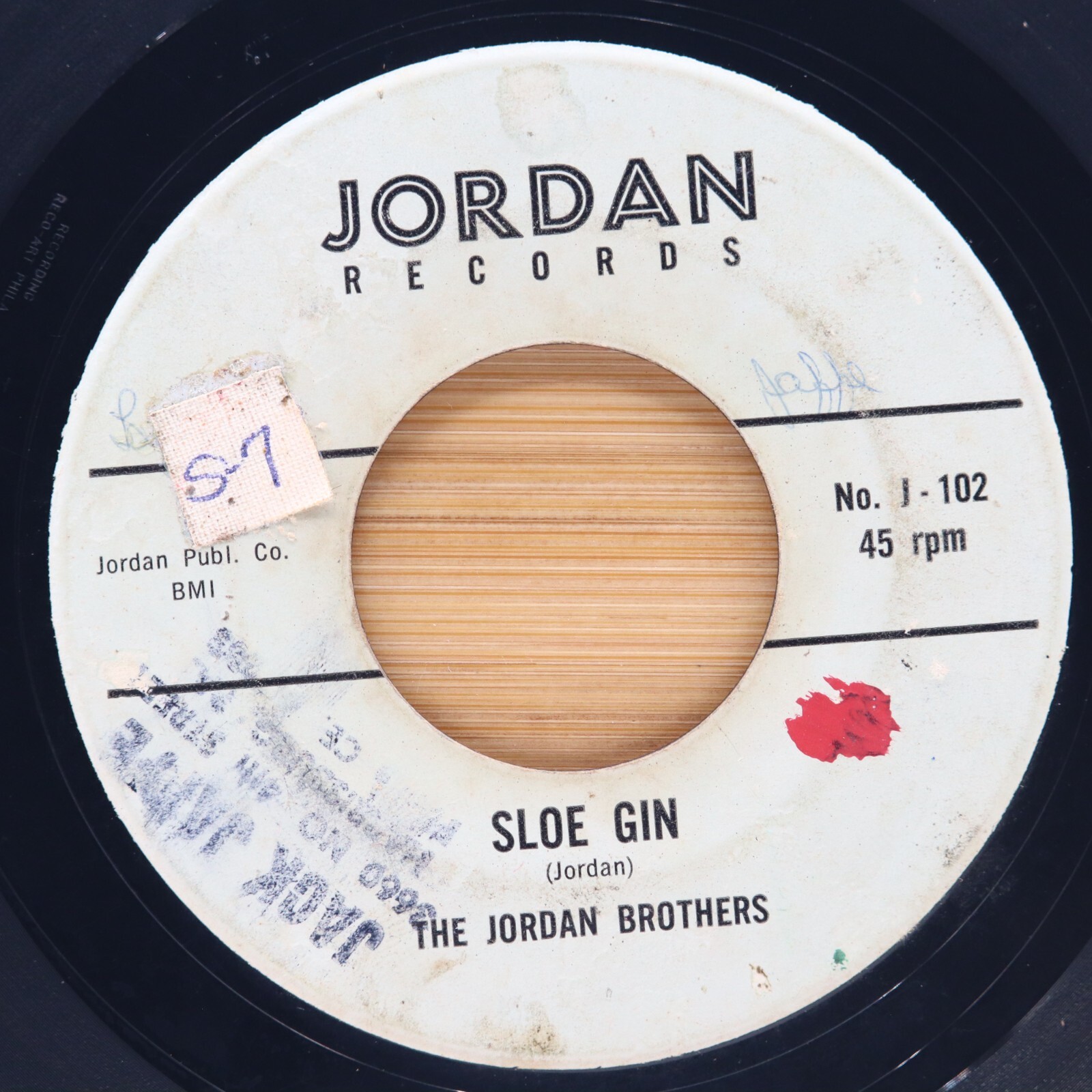 THE JORDAN BROTHERS - SLOE GIN / BASIN STREET RUMBLE - ROCKABILLY 45 JORDAN