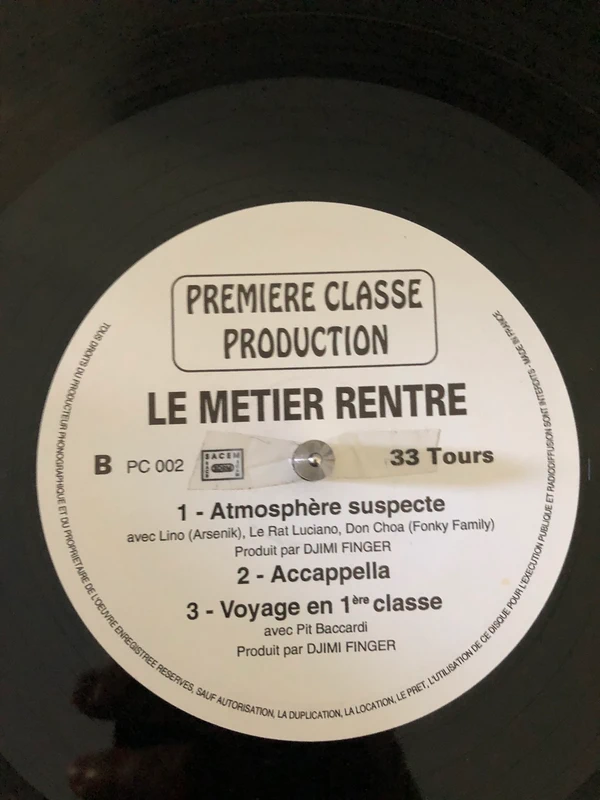 Vinyle rap fr - Atmosphère suspecte - le rat luciano don choa lino arsenik fonky family
