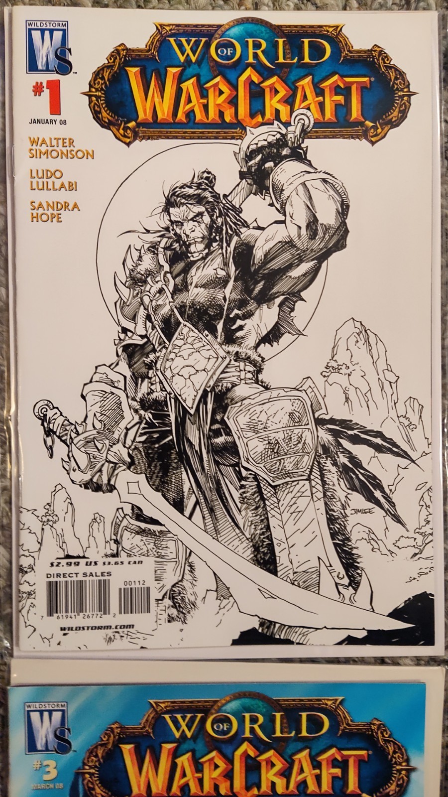 WORLD OF WARCRAFT #1 2° STAMPA VARIANTE JIM LEE+#2,3,5 2007 WILDSTORM NM Lotto🔑🔥