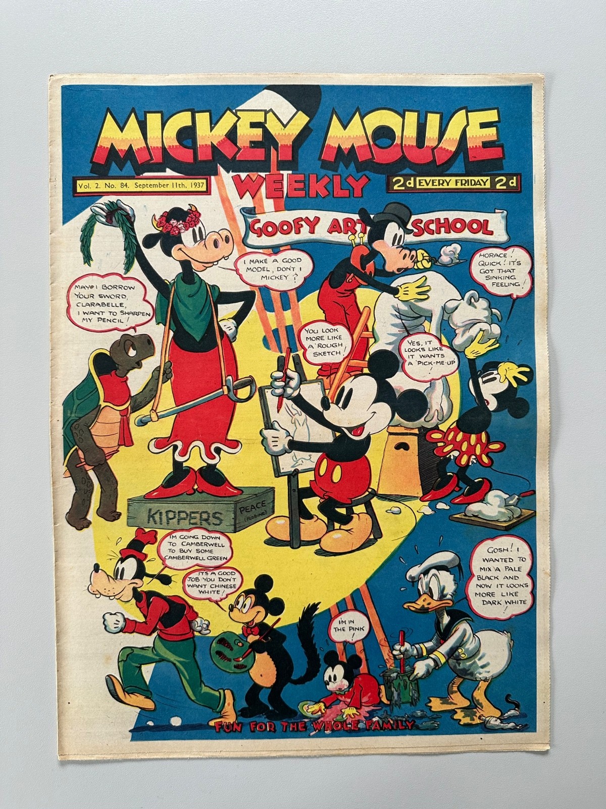 Mickey Mouse Weekly Comic #84 September 11th 1937 FN RARE