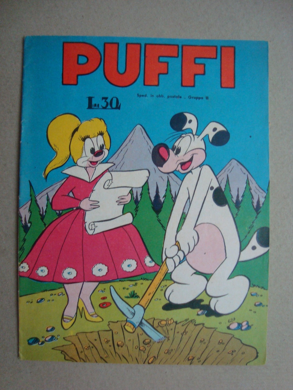 puffi n° 7 albo d'oro ed.flaminia 1963