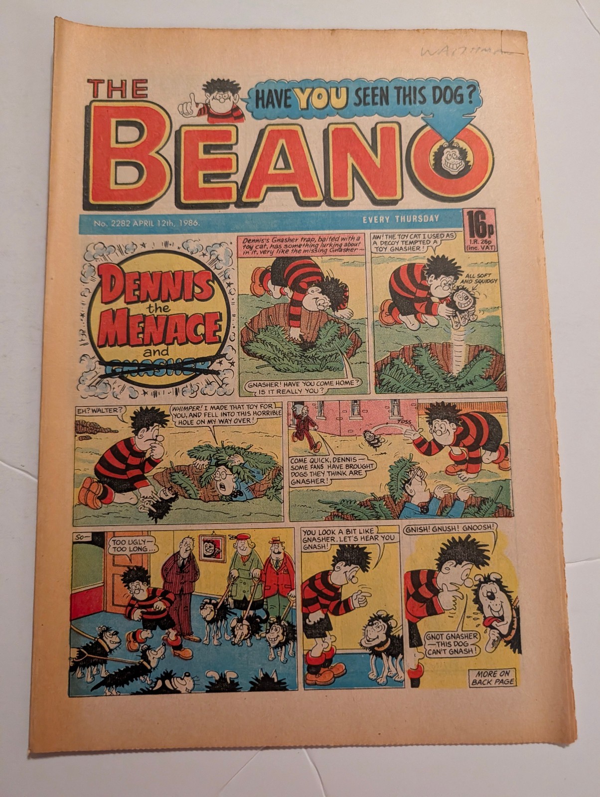 Beano Comic No 2282, April 12th 1986.