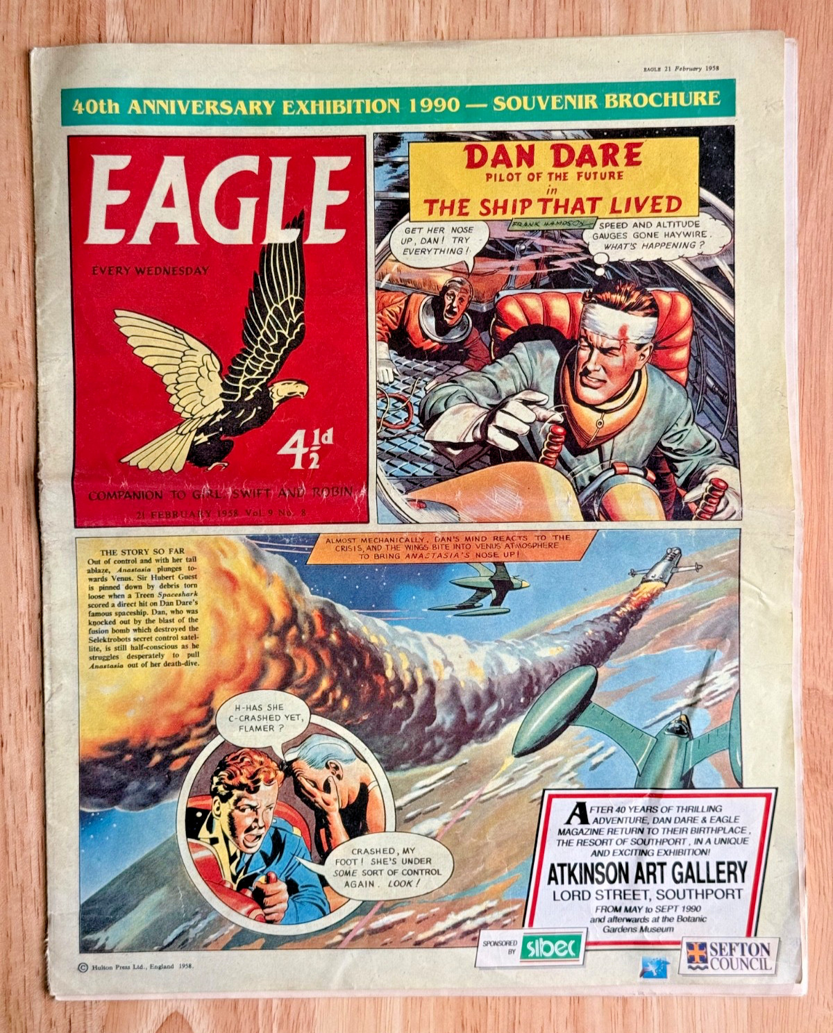 Eagle Dan Dare 40th Anniversary Exhibition 1990 Souvenir Brochure Southport