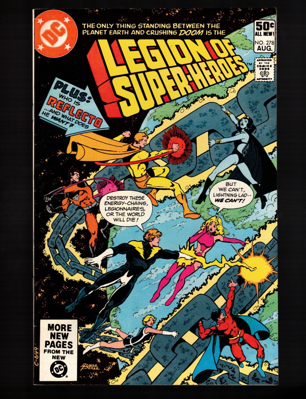 Legione dei Supereroi #278 vs Grimbor!   Reflecto!   1981 VF+ DC fumetto
