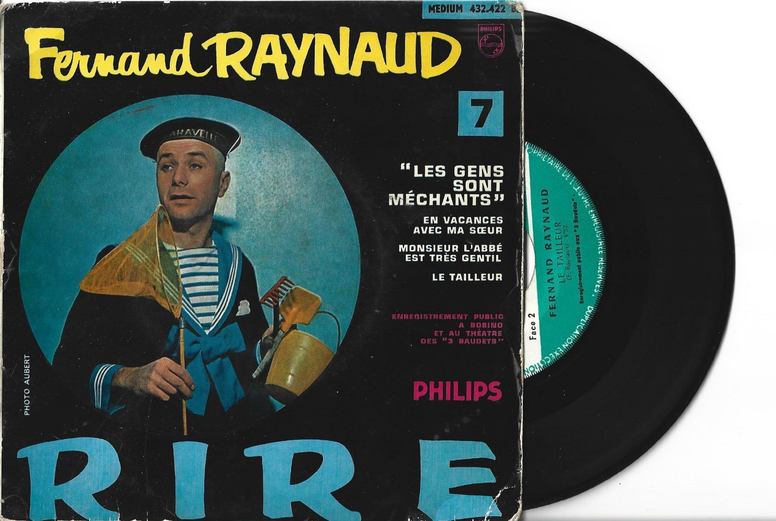 Fernand Raynaud Les Gens Sont Mechants Le Tailleur Vinyl EP 45T Philips France